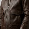 A2 Flight Brown Bomber Leather Jacket