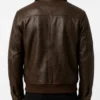 A2 Flight Brown Bomber Leather Jacket