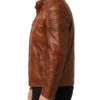 Brown Distressed Cafe Racer Mens Biker Vintage Motorcycle Leather Jacket