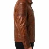 Brown Distressed Cafe Racer Mens Biker Vintage Motorcycle Leather Jacket