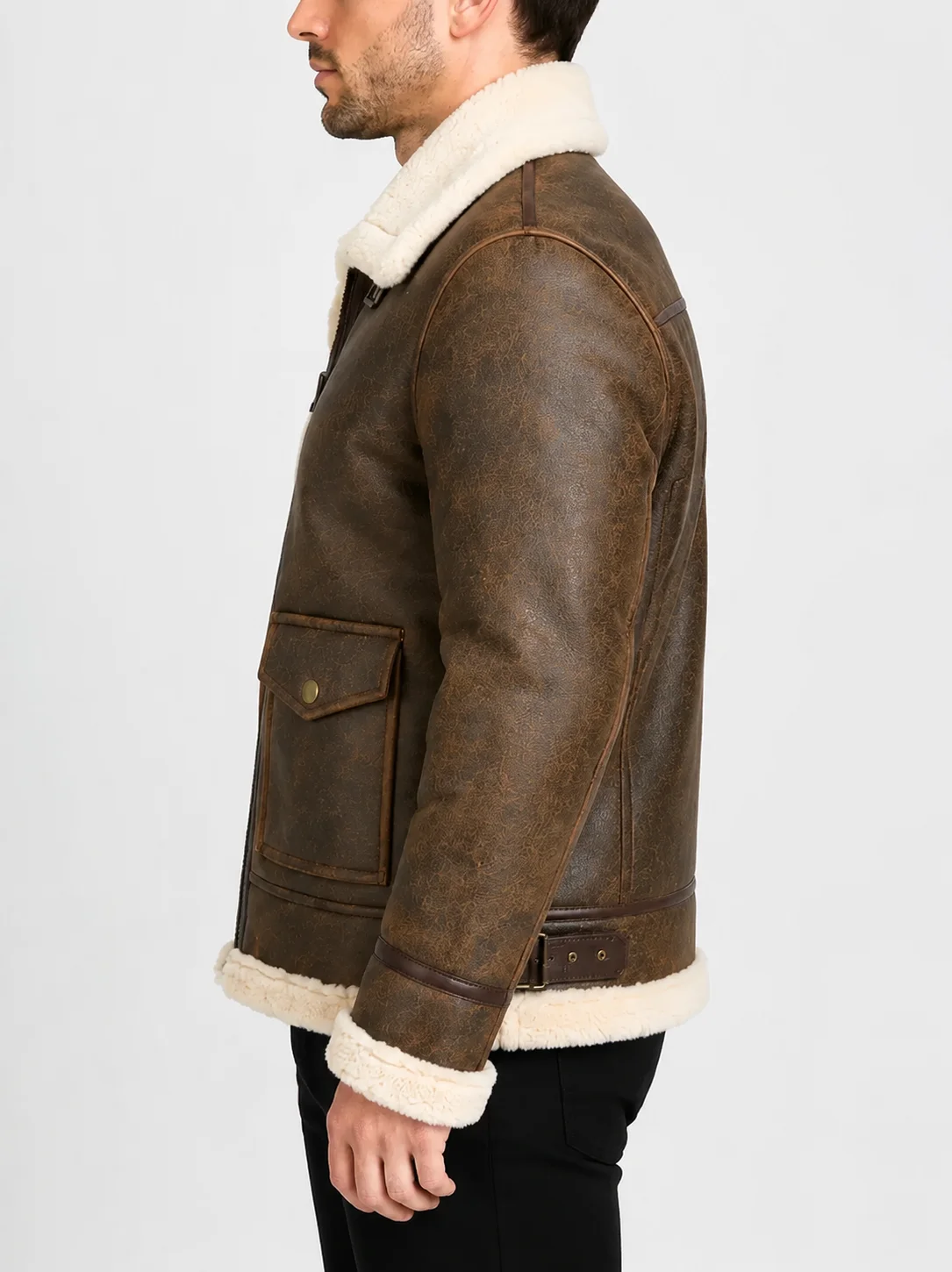 Mens B3 Flight Shearling Bomber Jacket