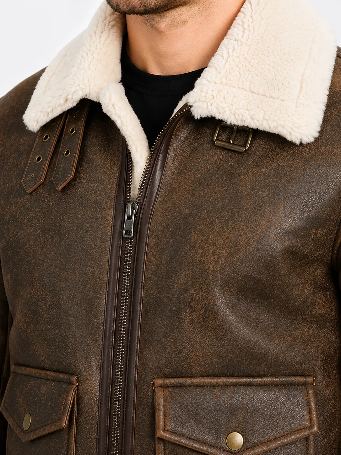 Mens B3 Flight Shearling Bomber Jacket