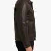 Mens Burgundy Leather Trucker Jacket