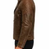 Mens Vintage Distressed Brown Motorcycle Jacket