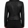 Women Biker Asymmetrical Black Leather Jacket