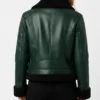 Womens B3 Aviator Green Shearling Jacket