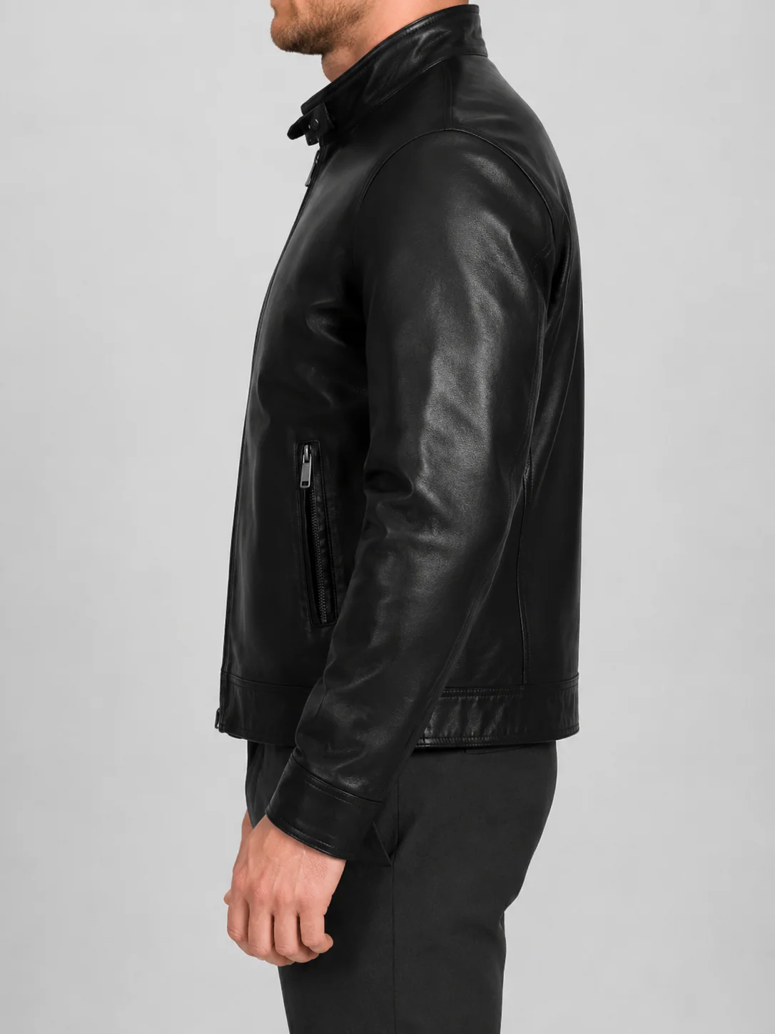Classic Leather Simple Men Jacket