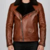 Golden Bear Brown Leather Jacket