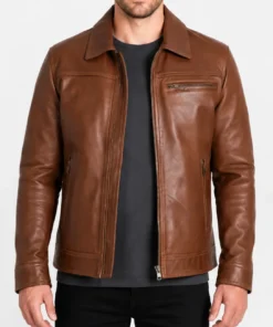 Johnny Brown Leather Jacket Men