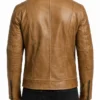 Men’s Camel Biker Style Leather Jacket
