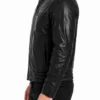 Men’s Triple Pocket Leather Bomber Jacket