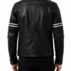 Orvyn Black Leather Trucker Jacket