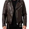 Vanguard Dark Brown Biker Jacket