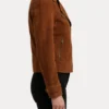 Womens Brown Suede Biker Jacket