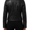 Women’s Vyxen Cropped Biker Leather Jacket