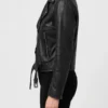 Women’s Vyxen Cropped Biker Leather Jacket