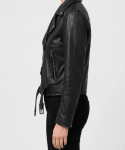 Women’s Vyxen Cropped Biker Leather Jacket