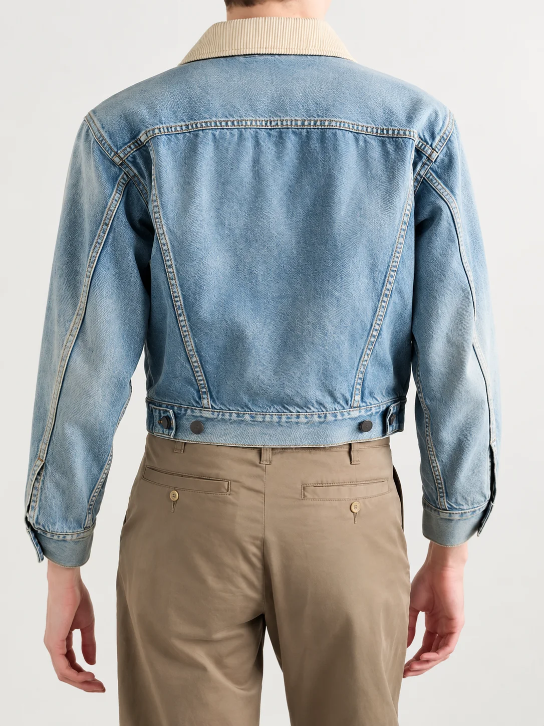 Adam Levine Denim Jacket With Corduroy Collar