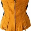 Alix Earle Earle Meets World S01 Brown Suede Strapless Top