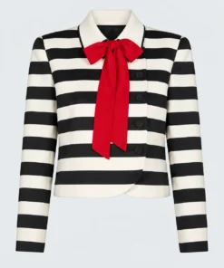 Inspired by The Voice S30 Gwen Stefani Red Bow Striped Jacket