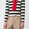 Inspired by The Voice S30 Gwen Stefani Red Bow Striped Jacket