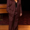 Inspired by The Voice S30 Queen Latifah Burgundy Suit