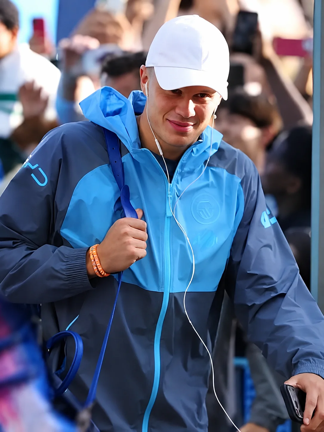 Palace vs Man City Pregame Arrival Erling Haaland Windbreaker