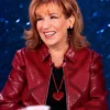 The View 2026 Joy Behar Red Leather Jacket