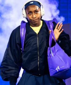 US Open 2026 Coco Gauff Navy Bomber Jacket