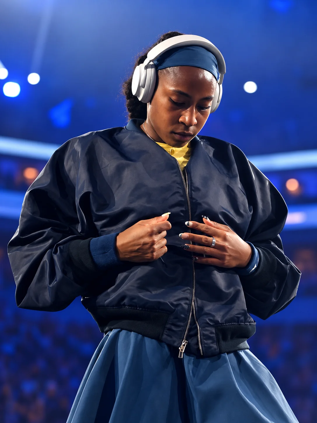 US Open 2026 Coco Gauff Navy Bomber Jacket