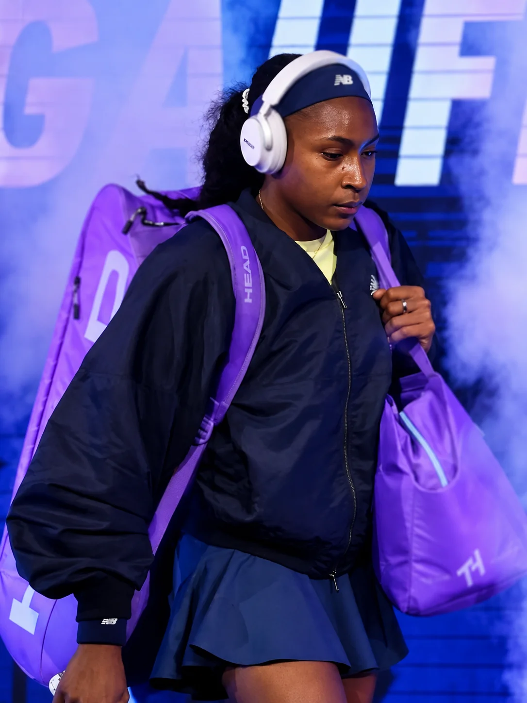 US Open 2026 Coco Gauff Navy Bomber Jacket