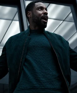 Dark Matter Leighton Vance Suede Bomber Jacket
