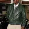 Tammy Abraham Green Leather Jacket