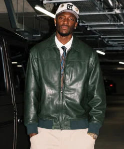 Tammy Abraham Green Leather Jacket