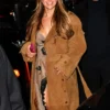 Tate McRae SNL After Party Brown Coat